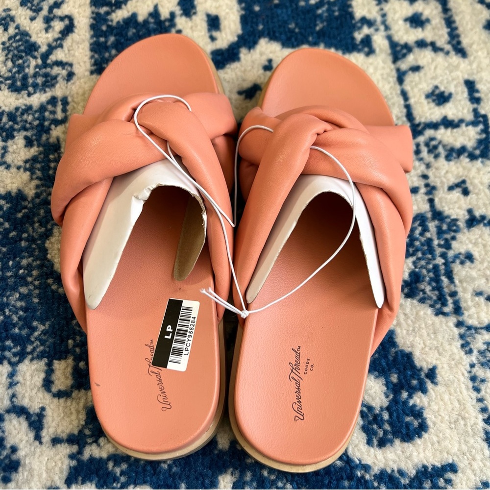 Women's Cosette Padded Slide Sandals - Universal Thread™ Coral 8 - Picture 7 of 9